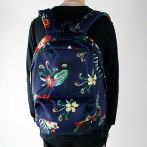 vans blue floral backpack